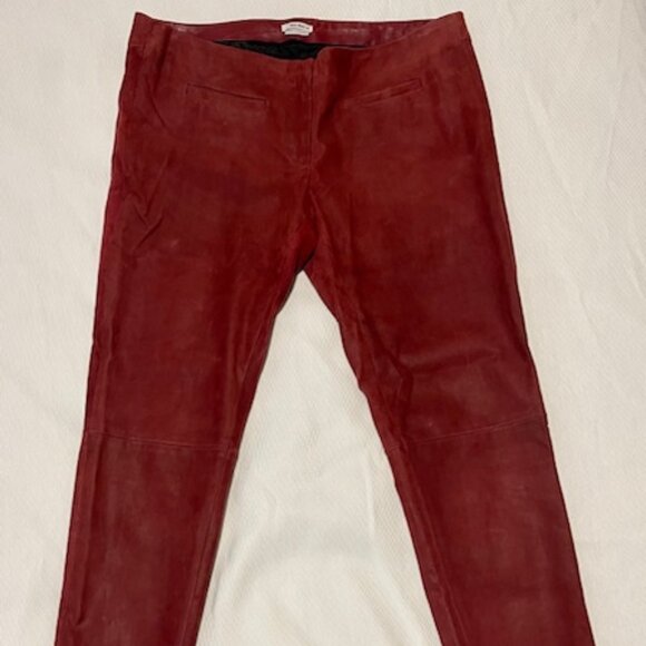 Miu Miu Dark Red Leather slim pants (44IT / 6-8 US) - Picture 1 of 10